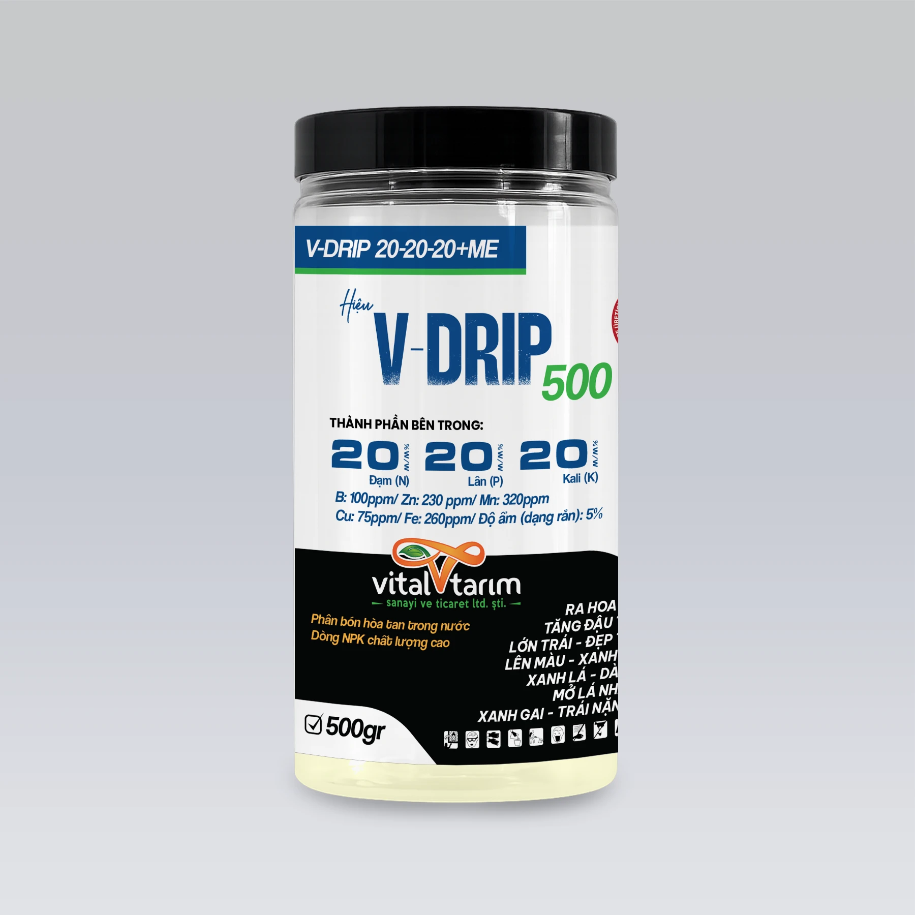 AV-TRONO-ONE NPK 18-18-18+TE – XANH LÁ, RA HOA ĐỀU, TĂNG ĐẬU TRÁI – 500GR