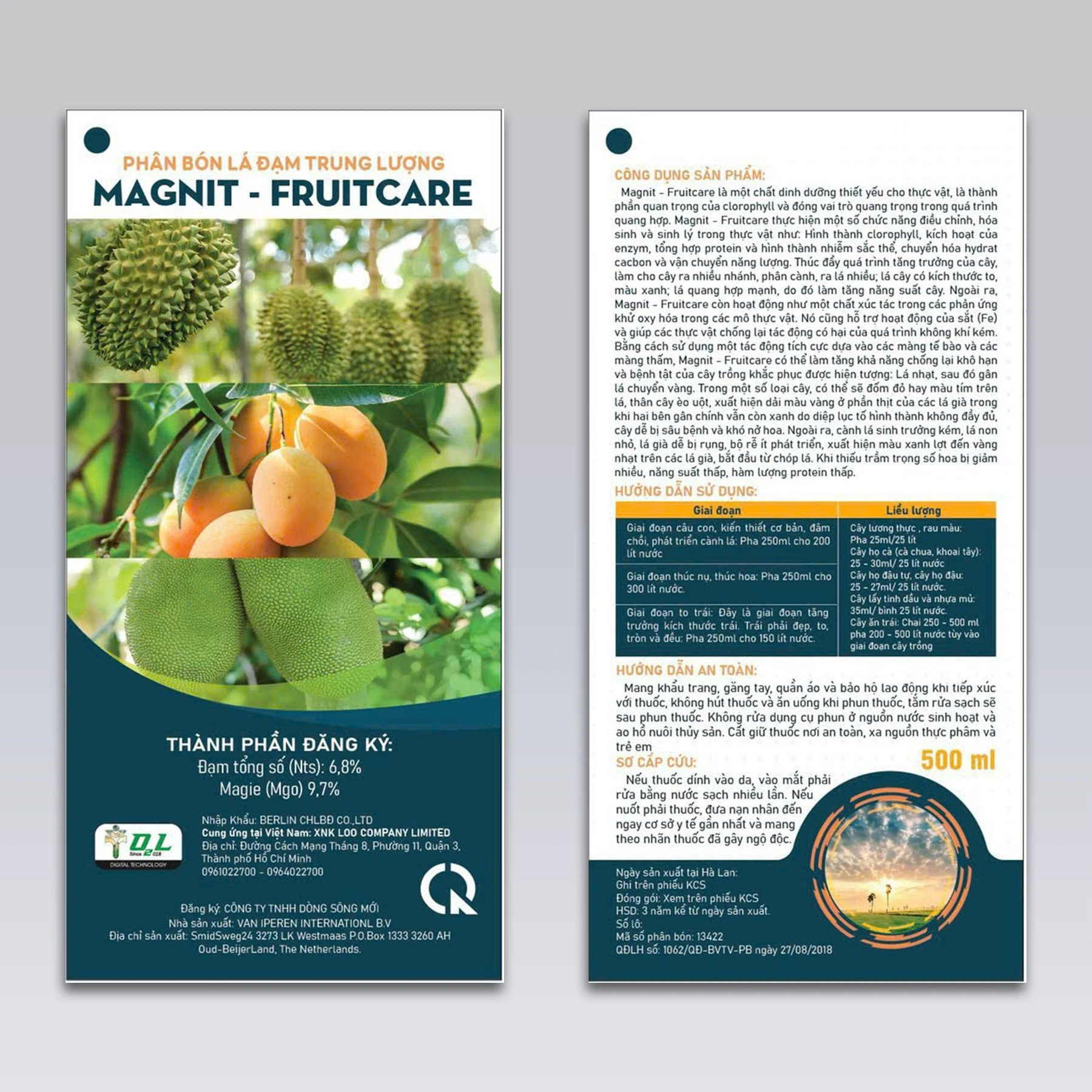 MAGNIT FRUITCARE 500ML – PHÂN BÓN LÁ TRUNG VI LƯỢNG, KÍCH THÍCH SINH TRƯỞNG