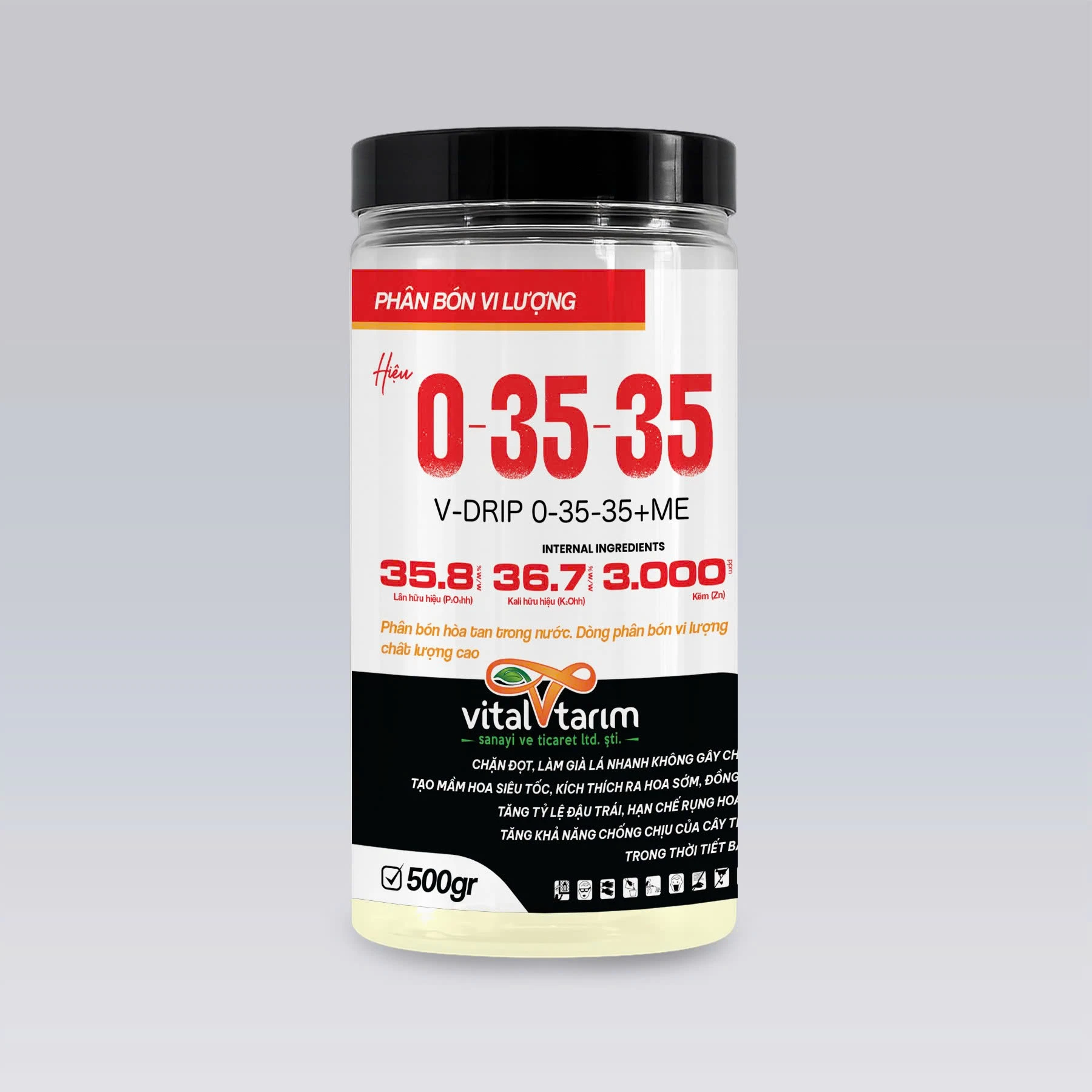 TT-MILK 08 0-35-35+ME – CHẶN ĐỌT, RA HOA ĐỀU, TĂNG ĐẬU TRÁI